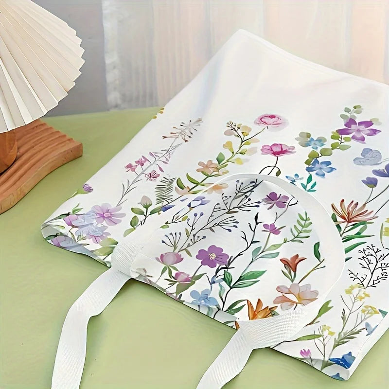 Floral Canvas Tote Bag