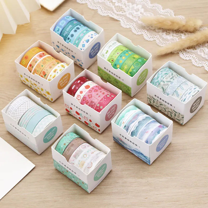 Pastel Washi Tape Set — 5 Rolls