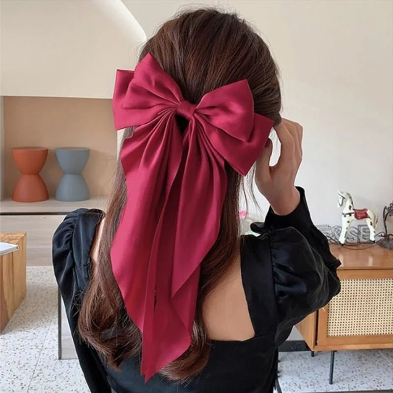 Oversized Satin Hair Bow