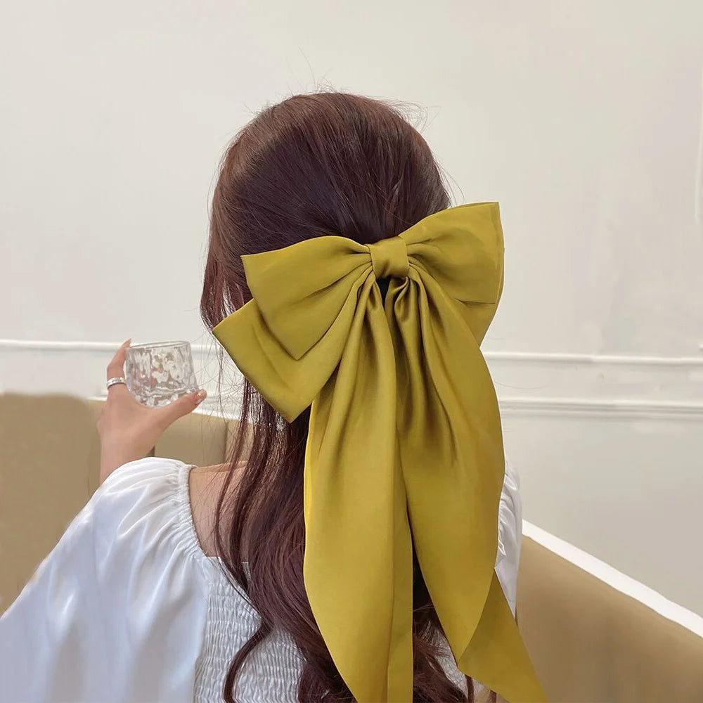 Oversized Satin Hair Bow