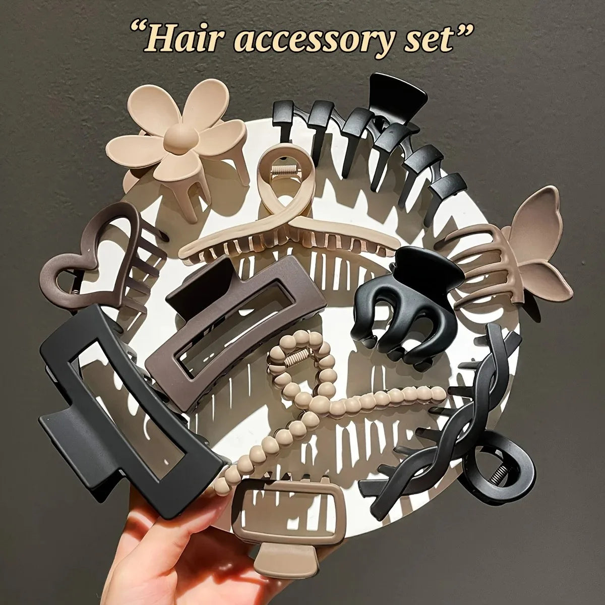 Matte Claw Hair Clips — 11 Pack