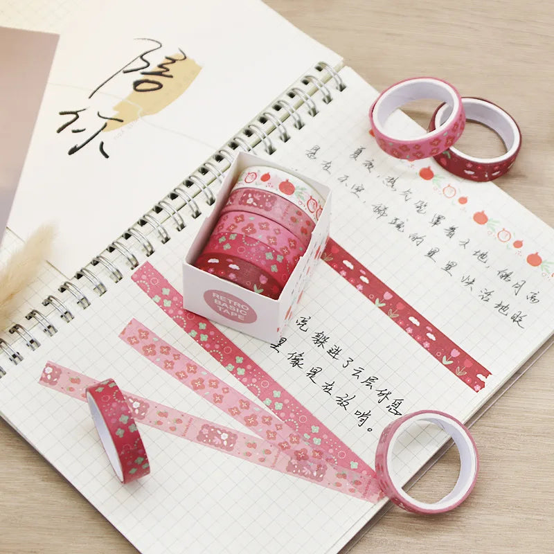 Pastel Washi Tape Set — 5 Rolls
