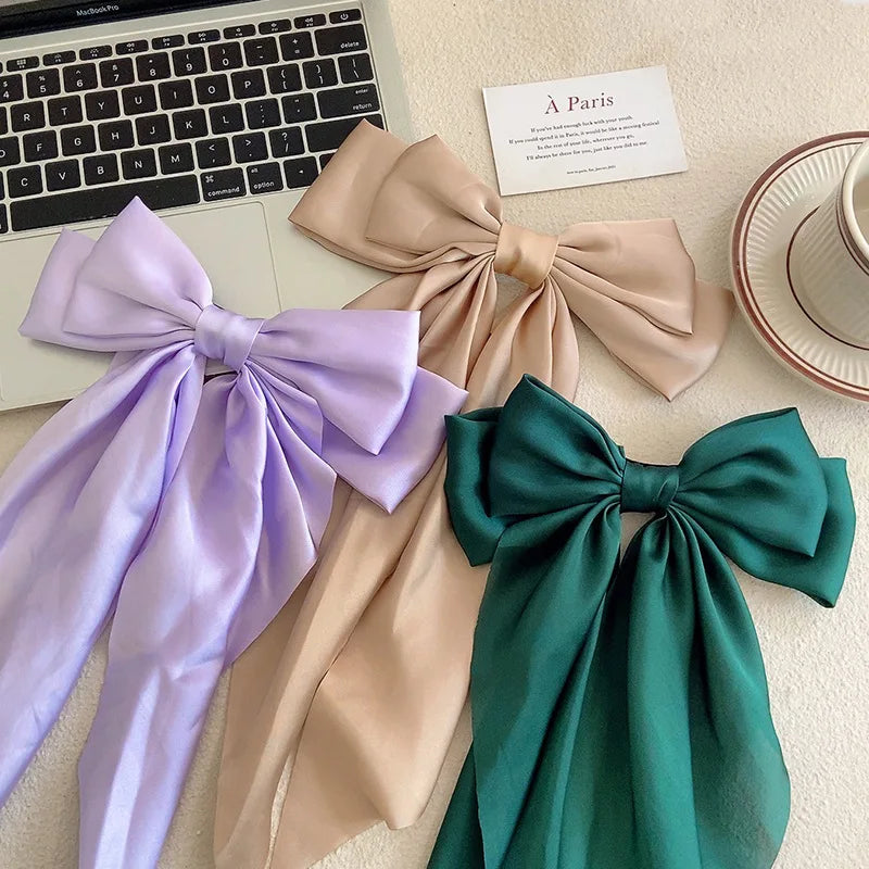 Oversized Satin Hair Bow