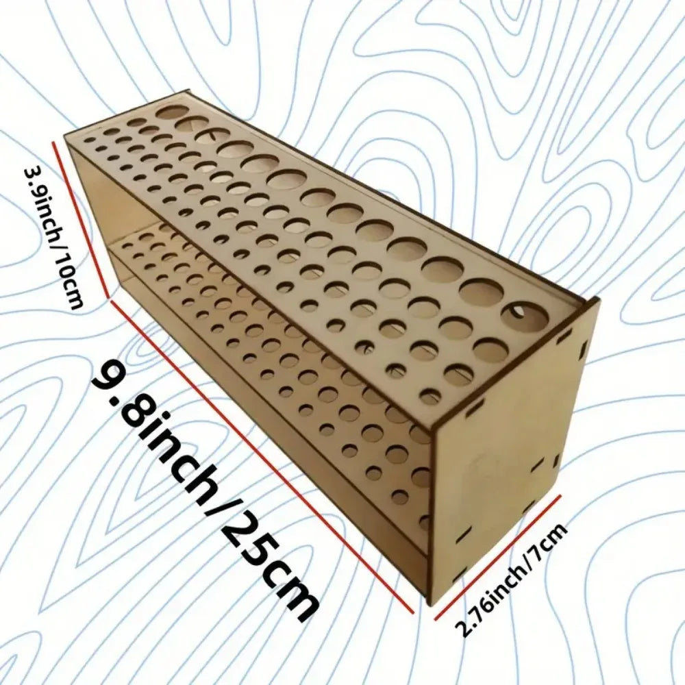 Wooden Desk Pen & Brush Holder