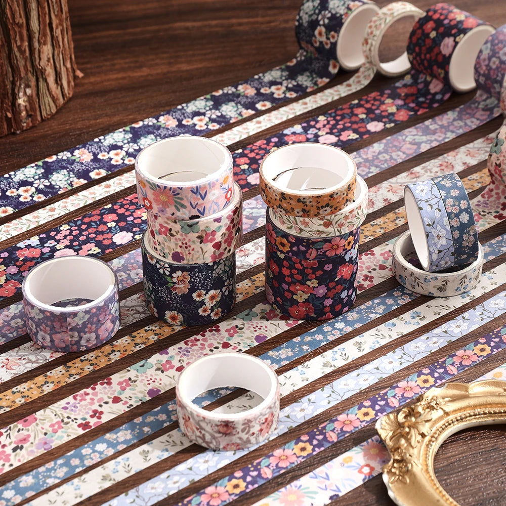 Vintage Floral Washi Tape — 12 Rolls