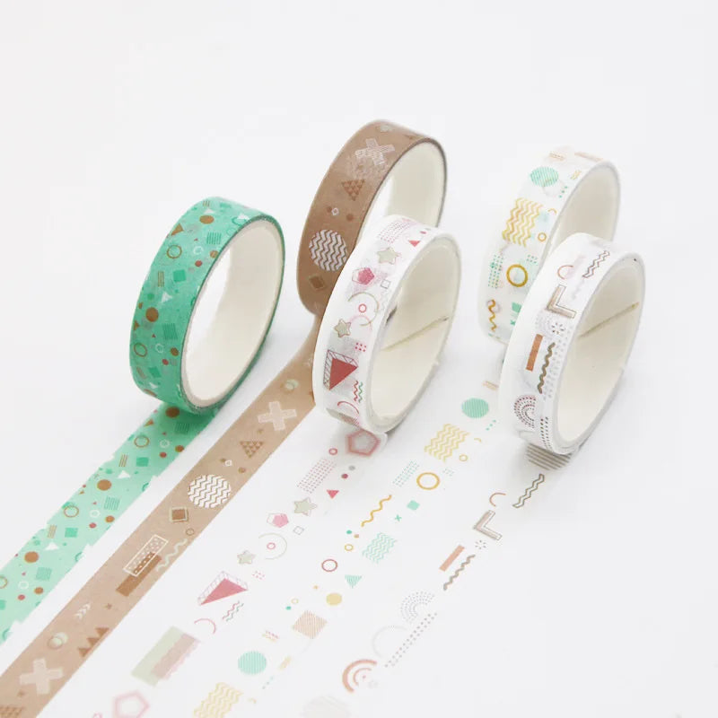 Pastel Washi Tape Set — 5 Rolls