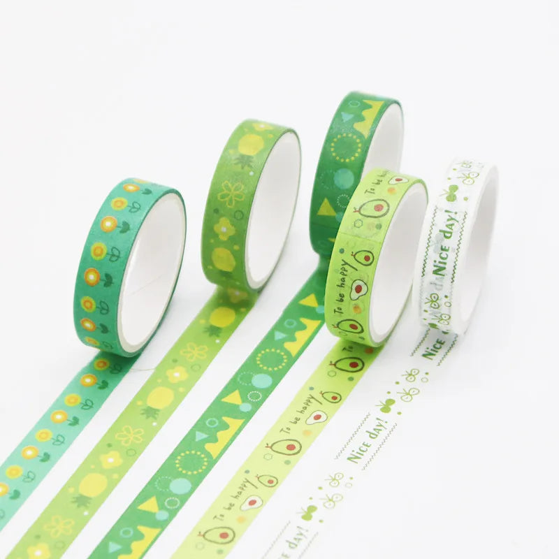 Pastel Washi Tape Set — 5 Rolls