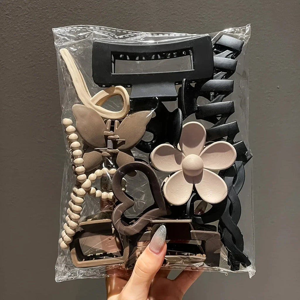 Matte Claw Hair Clips — 11 Pack